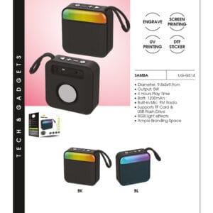 URBAN GEAR SAMBA – RGB Light Bluetooth Speaker