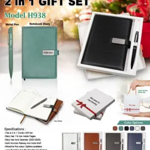 2-in-1 Premium Gift Set – Metal Pen + Notebook Diary