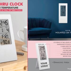 See Thru clock with temperature | Can be used as wall or table clock
