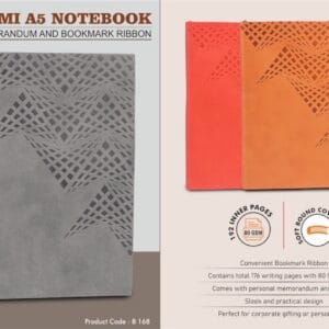Origami A5 Notebook with Memorandum and Bookmark Ribbon