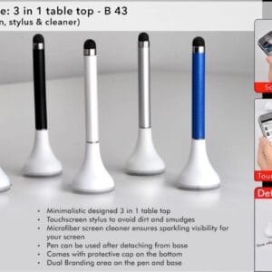 Plungee: 3 in 1 table top (Pen with stylus and cleaner) -
https://youtu.be/3tD2doeEezg