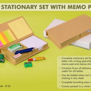Eco stationery set with memo pads