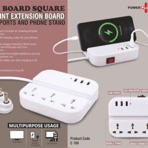 Power Board Square: Multi point extension board with USB ports and phone stand - https://youtu.be/sad-SMwRqvA