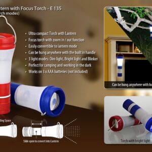 Mini Lantern with focus torch (with 3 torch modes)