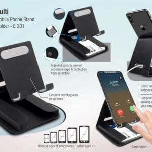 Metal multi mobile stand with Visiting card holder