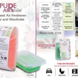 Pure Air Mini: Gel based air freshener for Car and wardrobe | With open/close mechanism | Net 50 grams