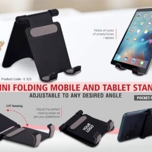 Mini folding mobile and tablet stand | Adjustable to any desired angle