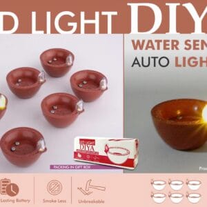 LED light diya Set of 6 | Water sensor auto light up