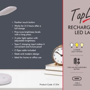 TapLite : Rechargeable LED lamp | 3 Color light with Brightness adjustment | Type C Charging - https://youtu.be/kRCRNkArv8g