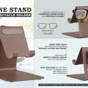 Metal Phone stand with Spectacle holder | Perfect for glasses & goggles