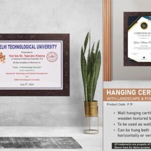 Hanging Certificate with Landscape & Portrait Modes | A4 size insert