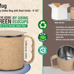 EcoMug: Eco Friendly Coffee mug with steel inside | Made with Wheat fiber - https://youtu.be/SjU79GaHG4Q