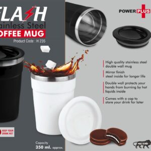 Flash: Stainless Steel Coffee mug | 4 panel design | Leak Proof | Capacity 350ml approx - https://youtu.be/XyqKq9BQjOE