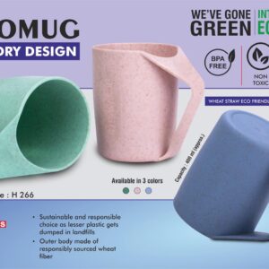 EcoMug : Wheat Straw Eco Friendly Mug with Handle | Tilt Dry Design