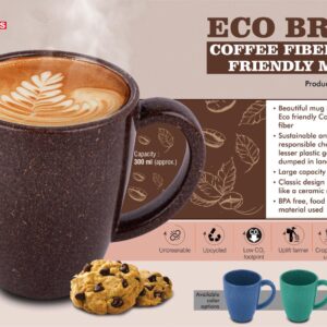 EcoBrew Mug : Coffee Fiber Eco Friendly Mug with Handle | Capacity 300ml approx