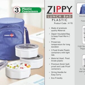 Zippy Lunch box bag- 3 containers (plastic)