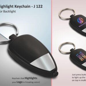 Two tone Logo highlight keychain (multicolor backlight)