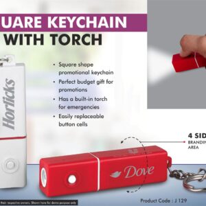 Square Keychain with torch